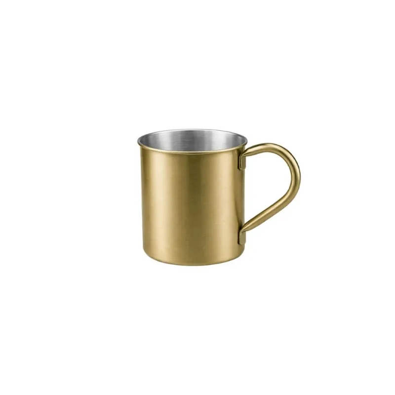Caneca Moscow Mule Aço Inox Dourado Velho 420ml Bar Drink