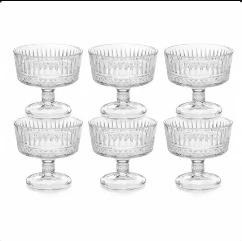 Cj Taças Sobremesa Vidro 6 Pcs Rigel 235 ml