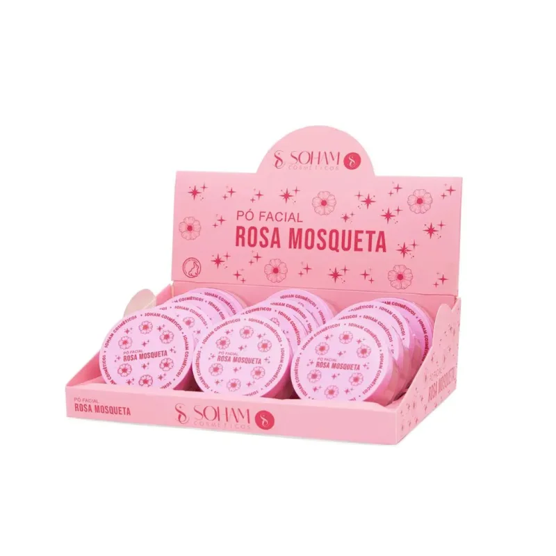 Pó Facial Rosa Mosqueta C/12 Unid - Soham Cosméticos