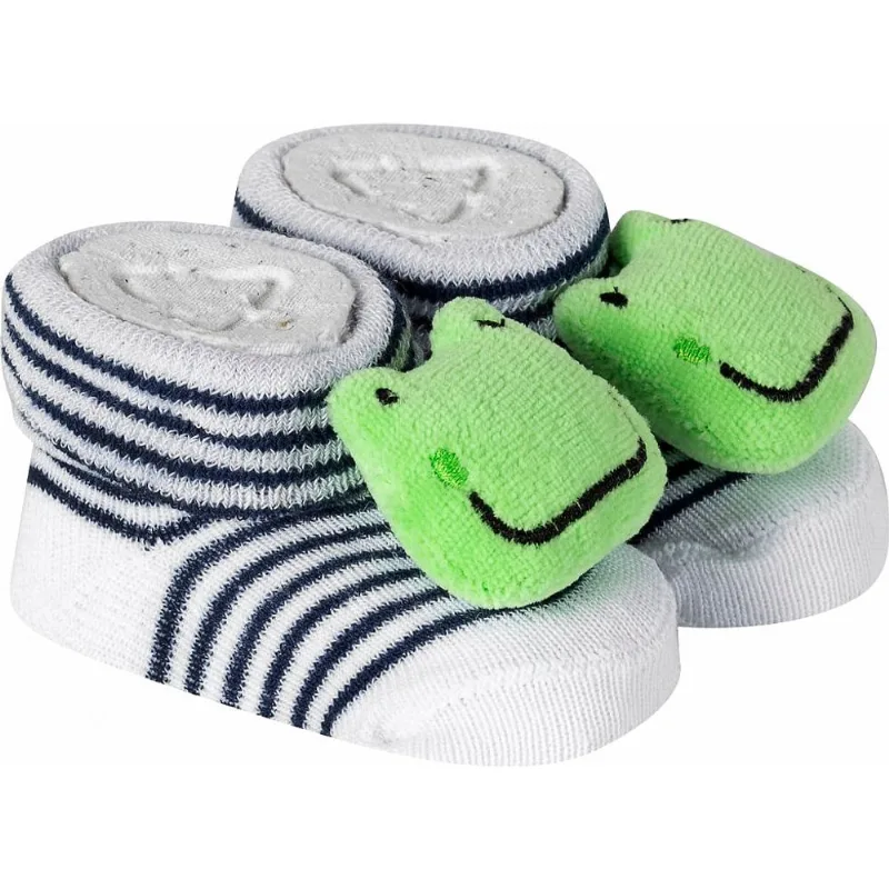 Meia Duck Sapatinho Divertida Recém Nascido 190 Branco,Verde Meia Duck Sapatinho Divertida Recém Nascido 190 Branco, Verde