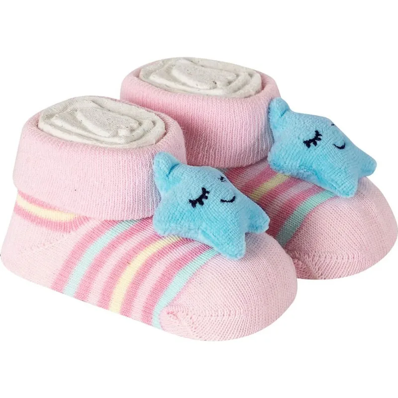 Meia Duck Sapatinho Bebê Divertidas 210 Rosa