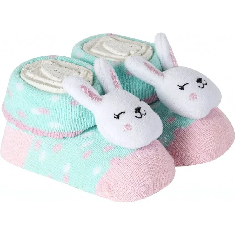 Meia Duck Sapatinho Bebê Divertidas 210 Rosa,Verde Meia Duck Sapatinho Bebê Divertidas 210 Rosa, Verde