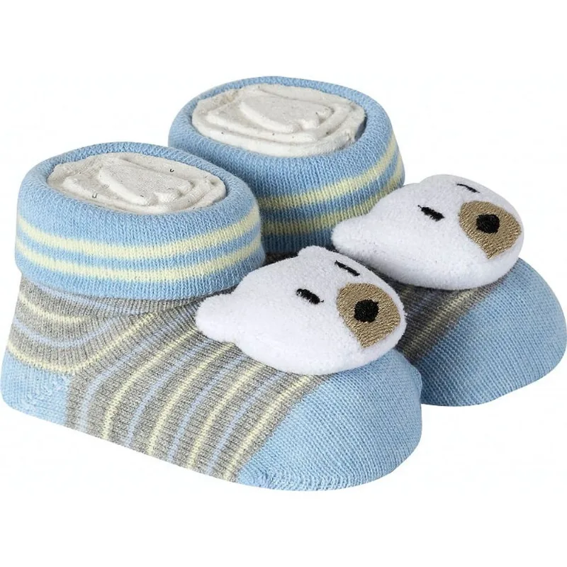 Meia Duck Sapatinho Bebê Divertidas 210 Azul Claro