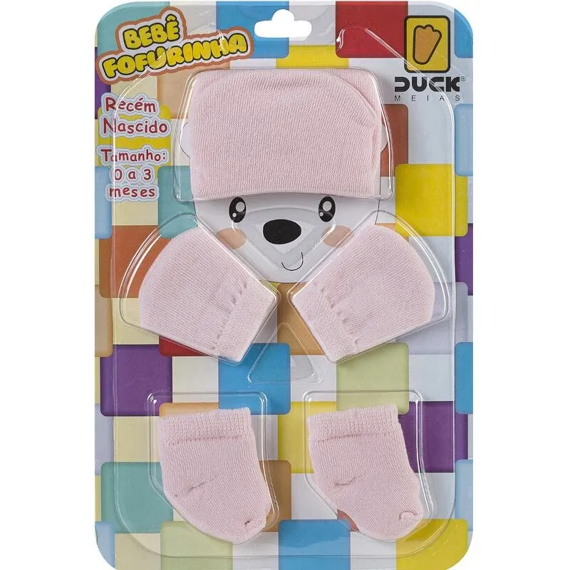Kit Enxoval RN Duck 3 Peças Rosa (MP)