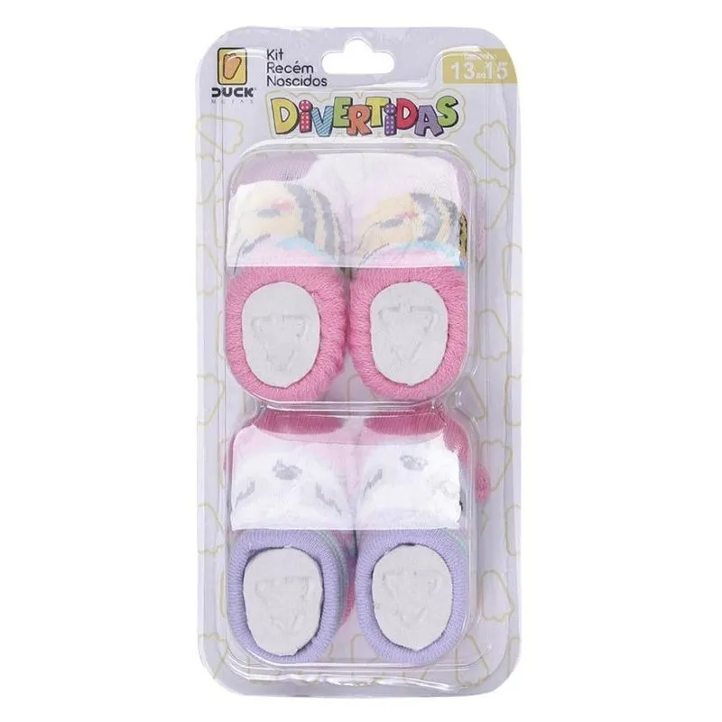 Kit Meias RN Bebê Duck Abelha E Urso (MP)