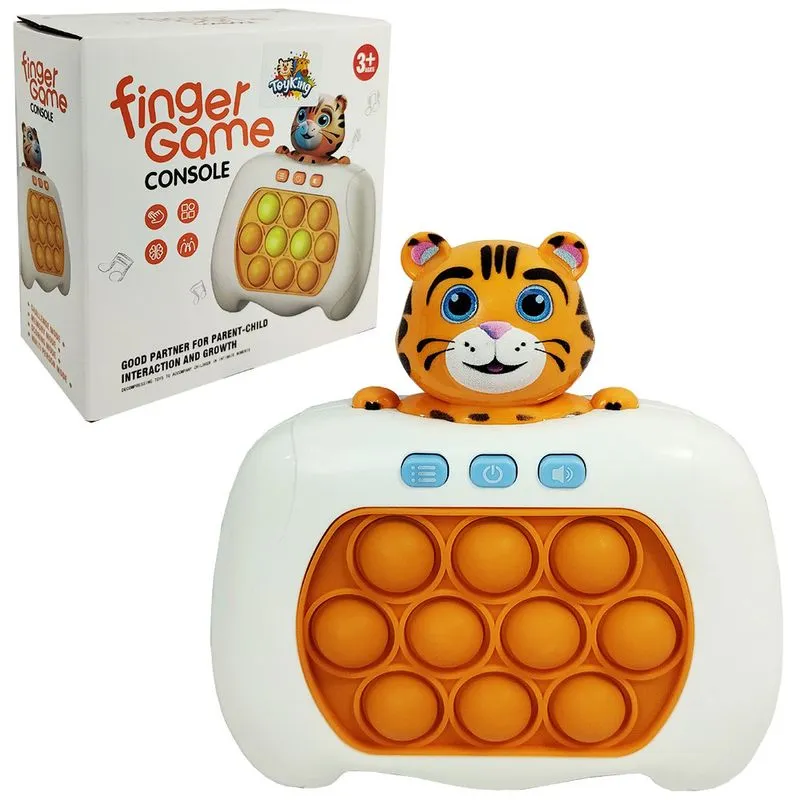 Pop It Eletrônico Interativo 10 níveis Tigre Toy King