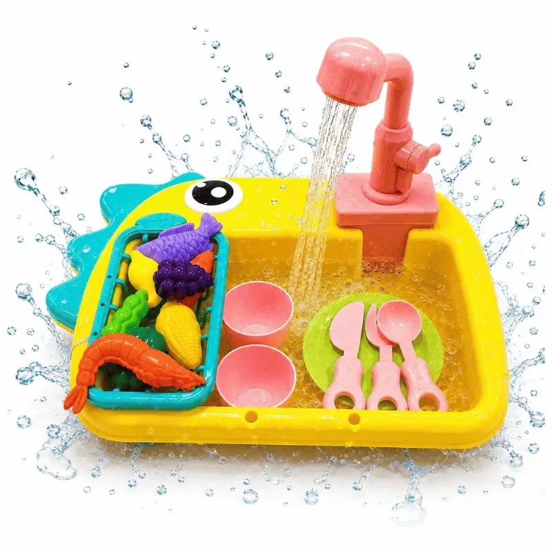Pia de Brinquedo com Água de Verdade Acqua Dino - Toy King UNICA