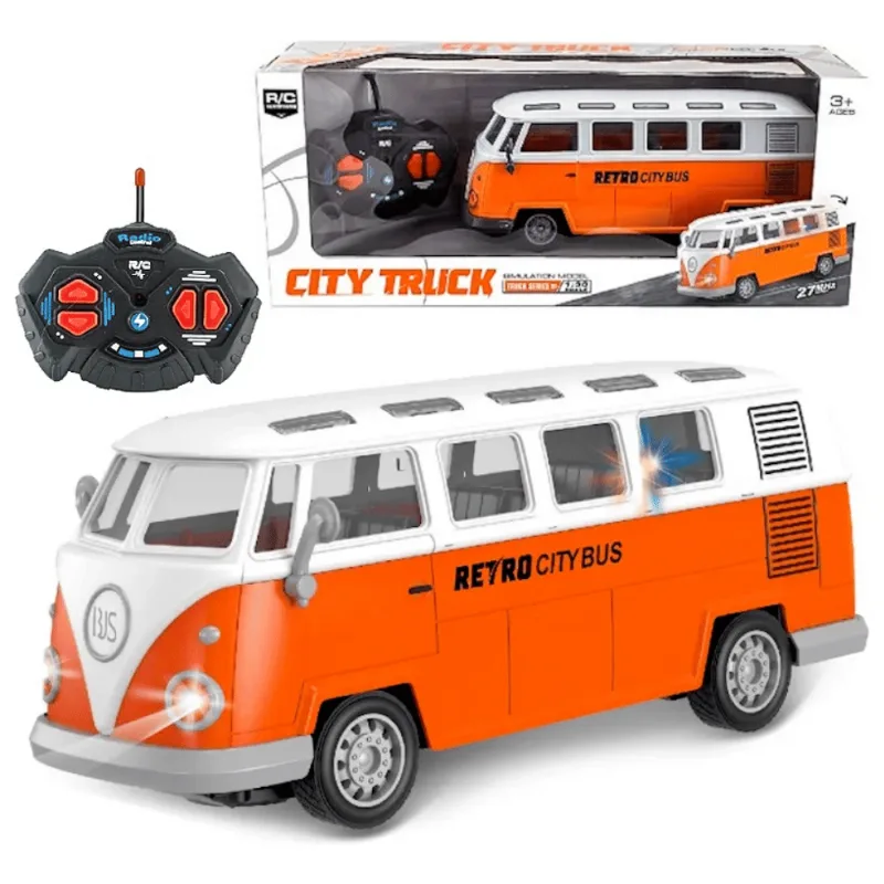 Carrinho de Controle Remoto Kombi Retrô - City Truck - Toy King UNICA