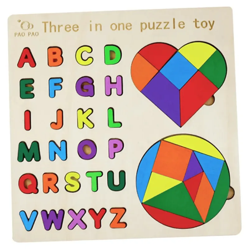 Conjunto de Brinquedo Montessori de Quebra-Cabeça em Madeira - Toy King UNICA