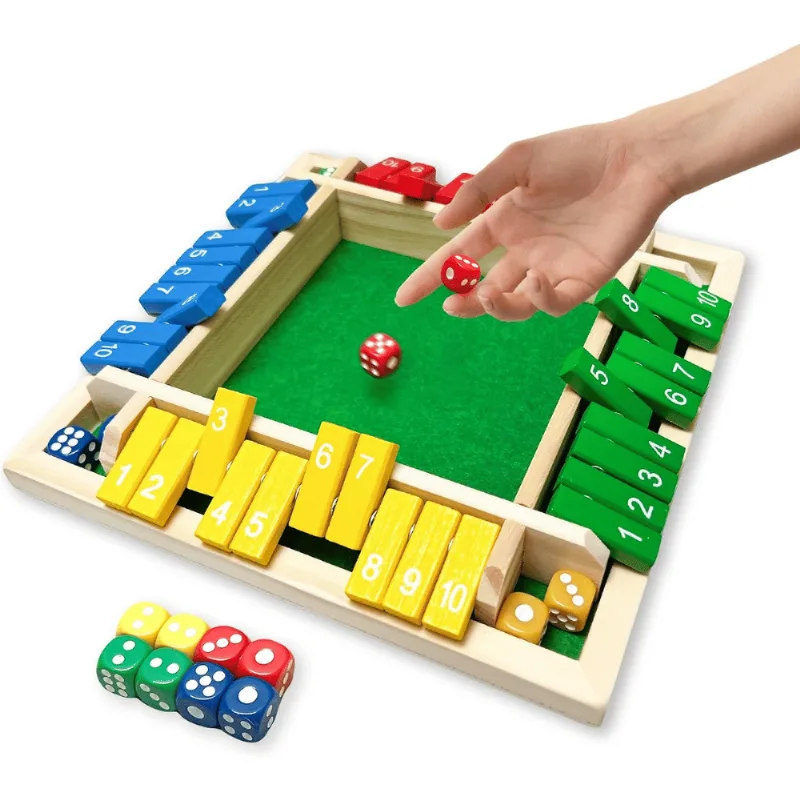 Jogo Shut The Box de Matemática em Madeira - Toy King UNICA