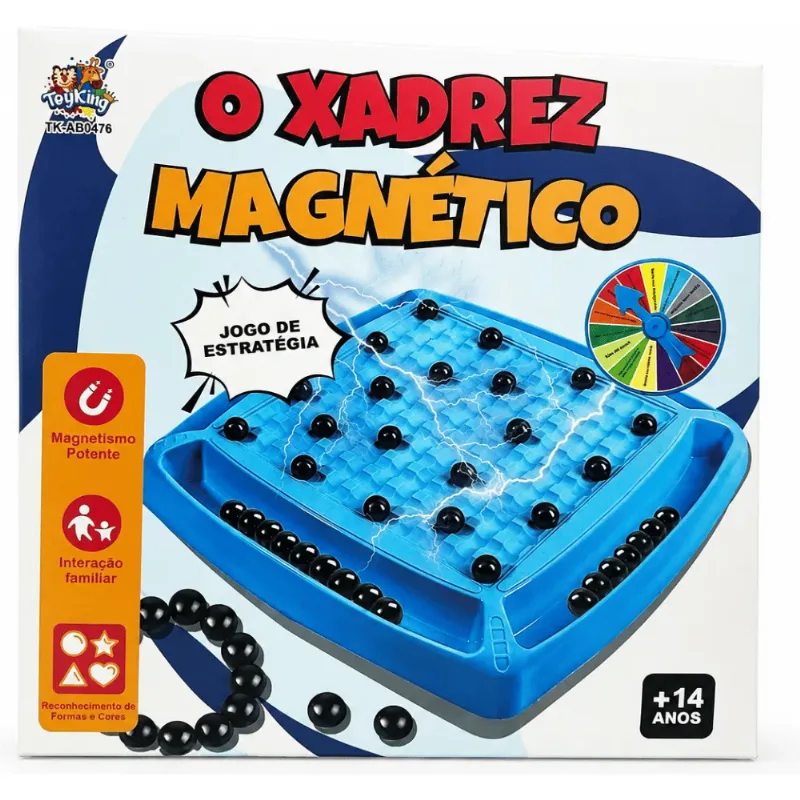 Jogo de Tabuleiro Xadrez Magnético - Toy King UNICA