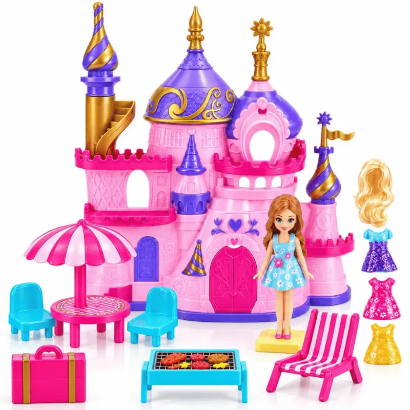Castelo de Princesa com Boneca e Acessórios Sophia Mundo Encantado - Toy King UNICA