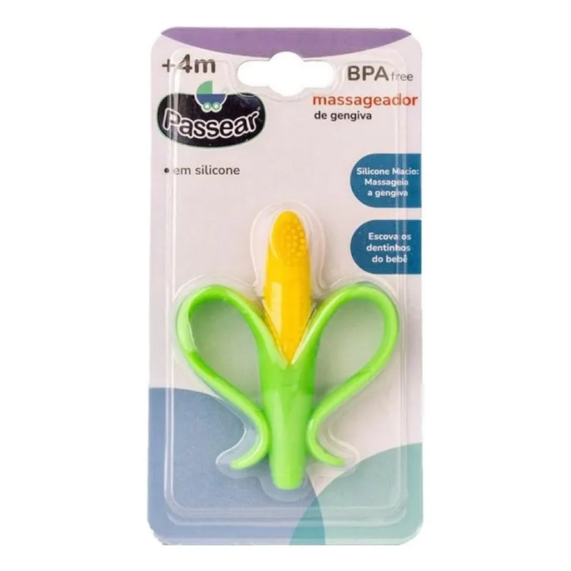 Massageador de Gengiva Passear Milho em Silicone a partir de 4 meses