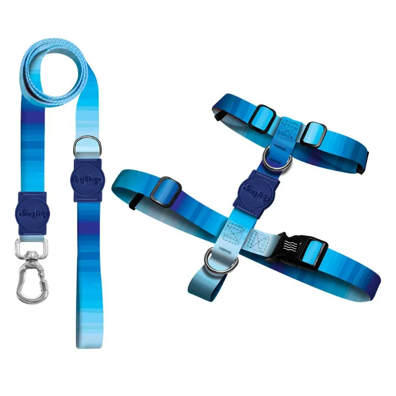 Kit Guia Premium + Peitoral H Dog Trip Brasil Maldives Para Cães - Tam. M