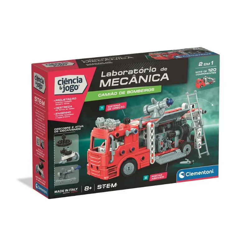 Laboratório Mecânica - Caminhão de Bombeiros - Ciência e Jogo F0244-4 - Fun