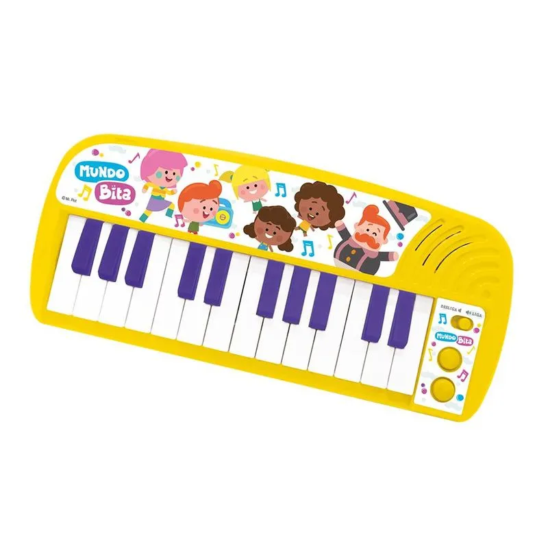 Meu Primeiro Pianinho - Mundo Bita - Amarelo - Fun
