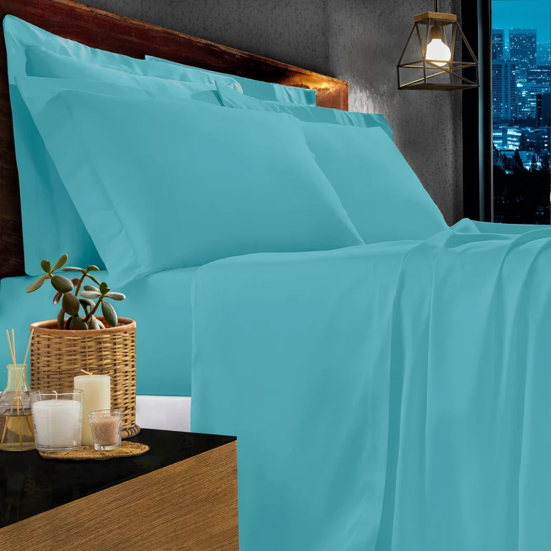 JOGO DE CAMA QUEEN 1000 FIOS DELUXE HOTEL - AZUL QUEEN