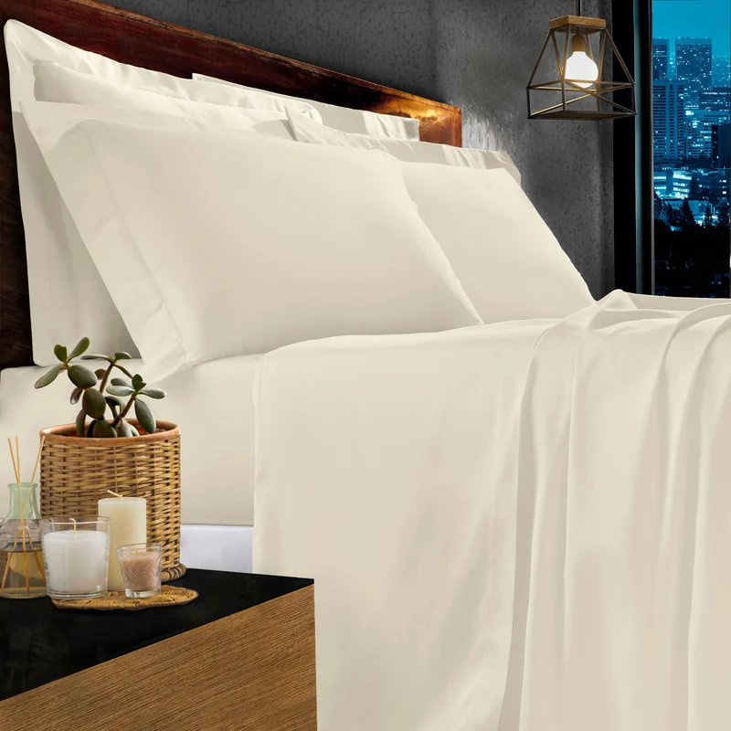JOGO DE CAMA QUEEN 1000 FIOS DELUXE HOTEL - BEGE QUEEN