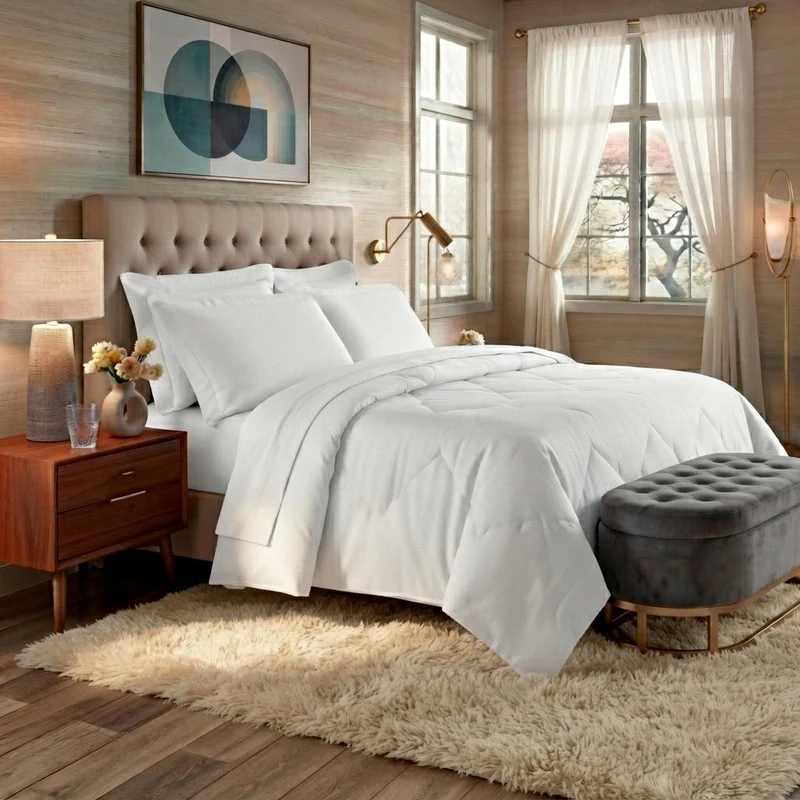 JOGO DE CAMA KING ELEGANCE 400 FIOS BLANC - BRANCO KING