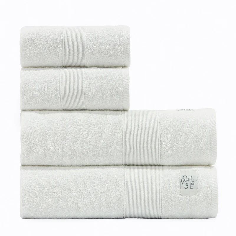Jogo de Banho 4 Peças Comfort Air Supreme 100% Algodão - BRANCO/BRANCO PADRAO