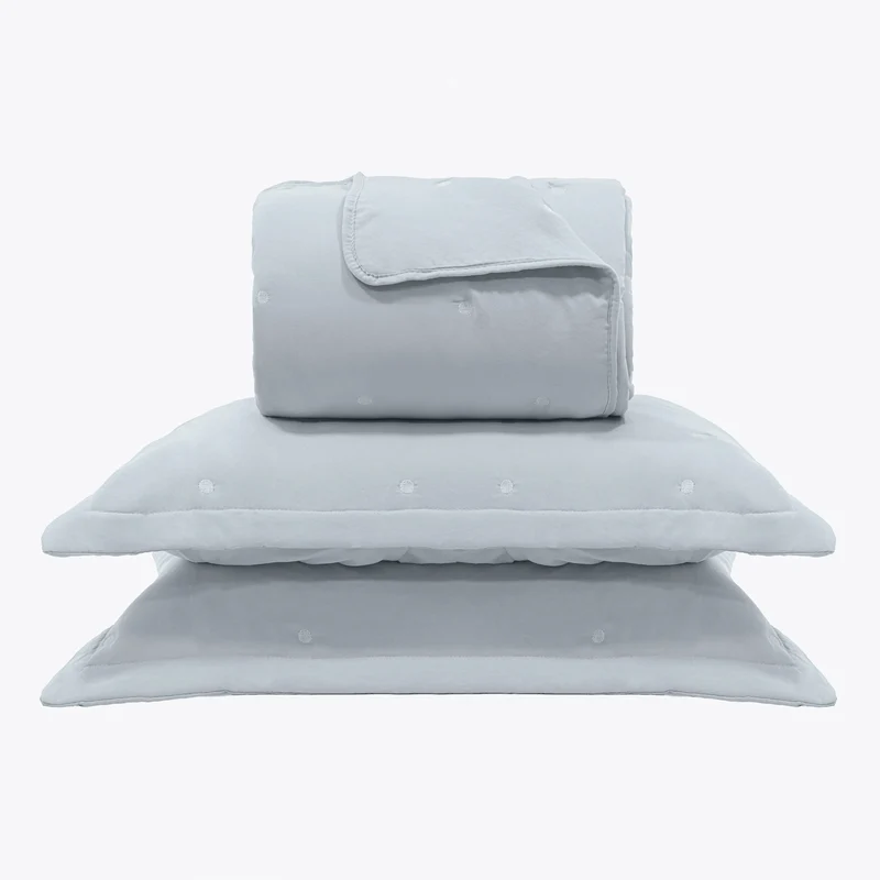 Kit Cama Solteiro Matelassê Dots - AZUL 12-4202 SOLTEIRO