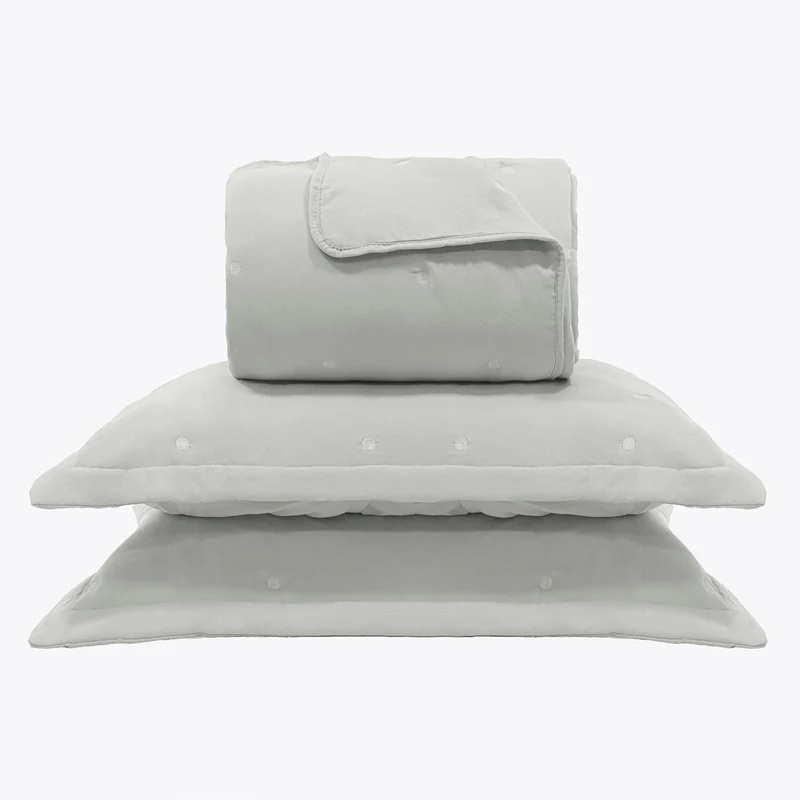 Kit Cama Solteiro Matelassê Dots - VERDE 12-5303 SOLTEIRO
