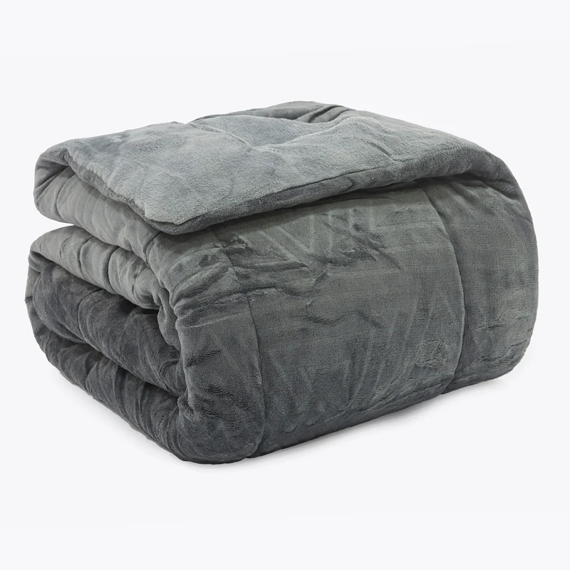 EDREDOM KING PLUSH AIRBLOON CLASSIC - CINZA 18-0000/17-5102 KING