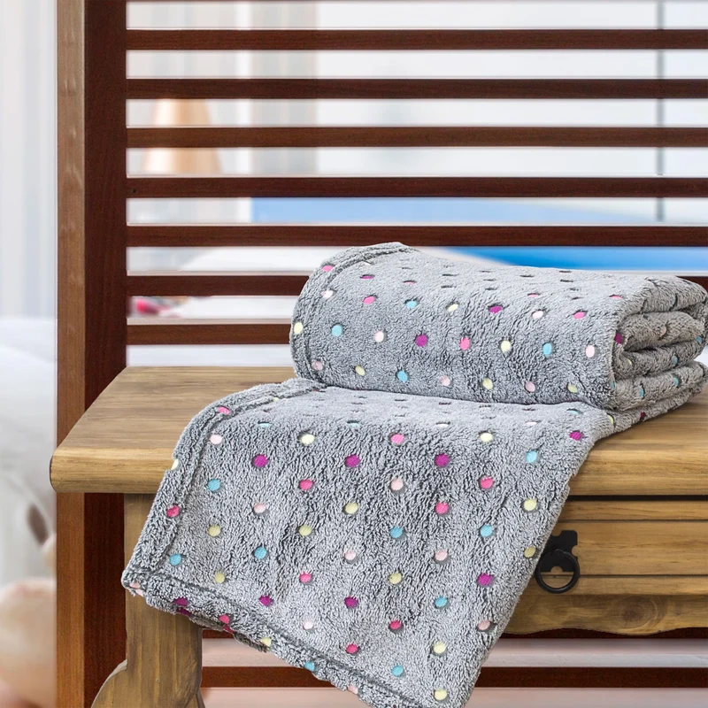 MANTA CASAL FLANNEL EFEITO BORDADA - POA CINZA 14-4104 CASAL