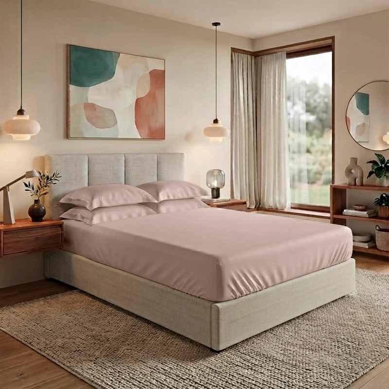LENÇOL COM ELASTICO KING 400 FIOS SUPREME - ROSA 14-3803 KING