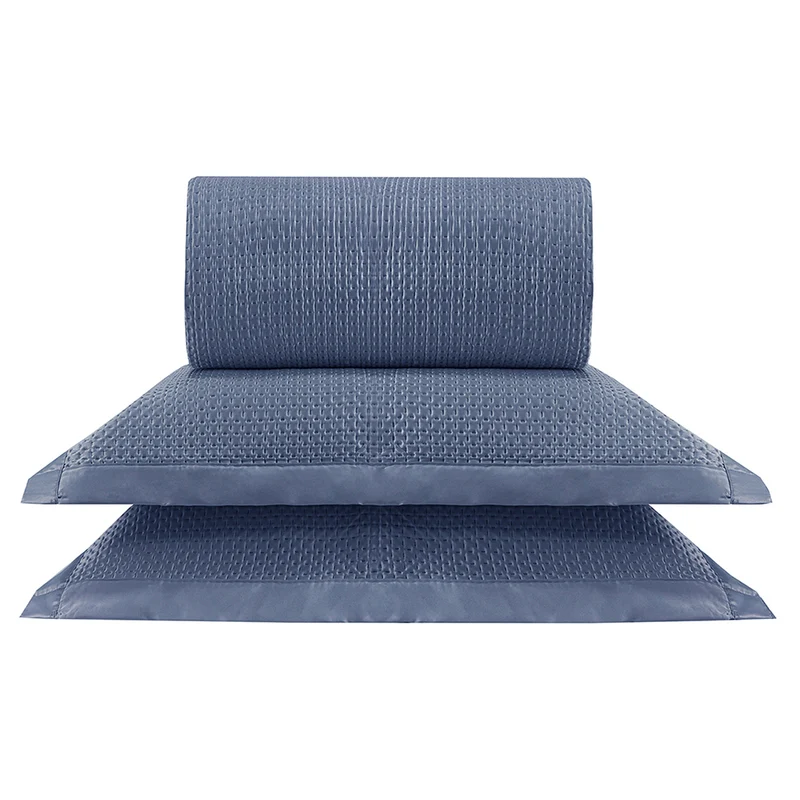 KIT CAMA CASAL ACETINADO ÔNIX - AZUL 18-3916 CASAL