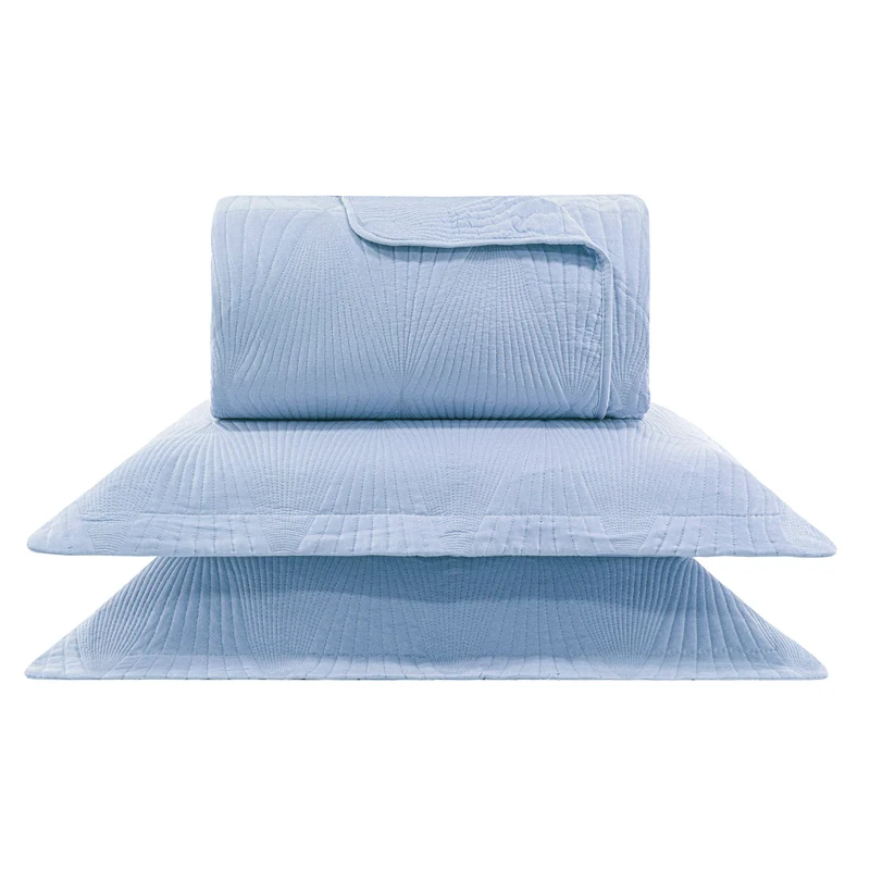 KIT CAMA QUEEN 3P MATELADO DUBAI CLASSIC - AZUL 13-4302 QUEEN