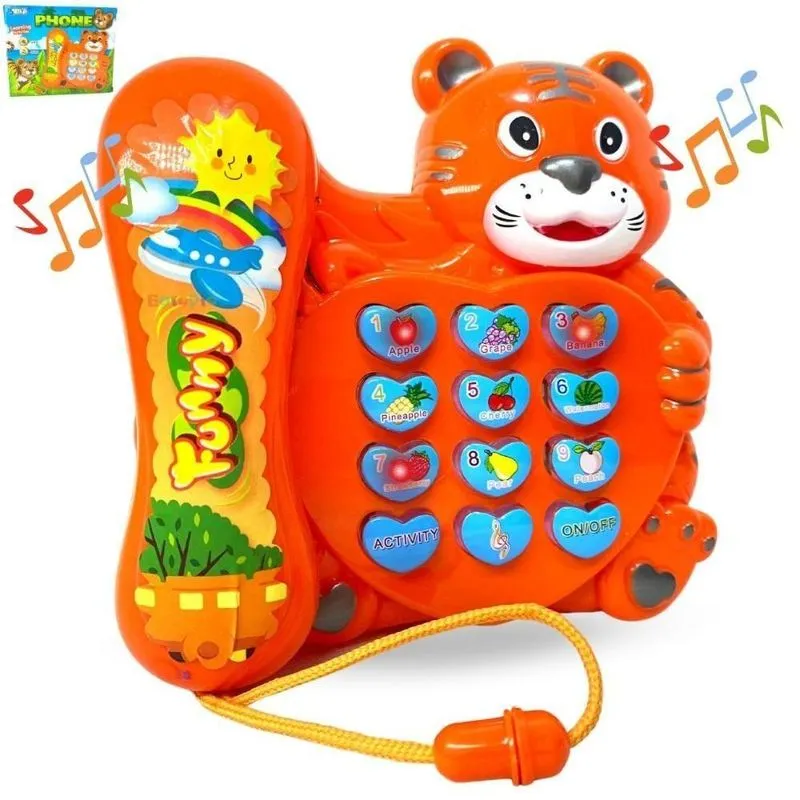 Telefone Musical Infantil Animal Tigre Brinquedo Educativo [f114]