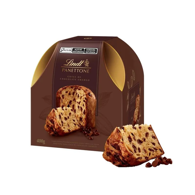 Panettone Lindt Gotas De Chocolate Amargo 400g