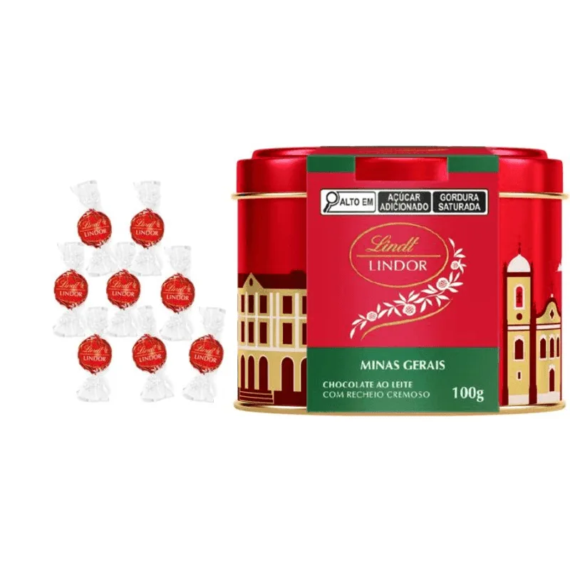 Lata Turística LINDOR Minas Gerais ao Leite 100g