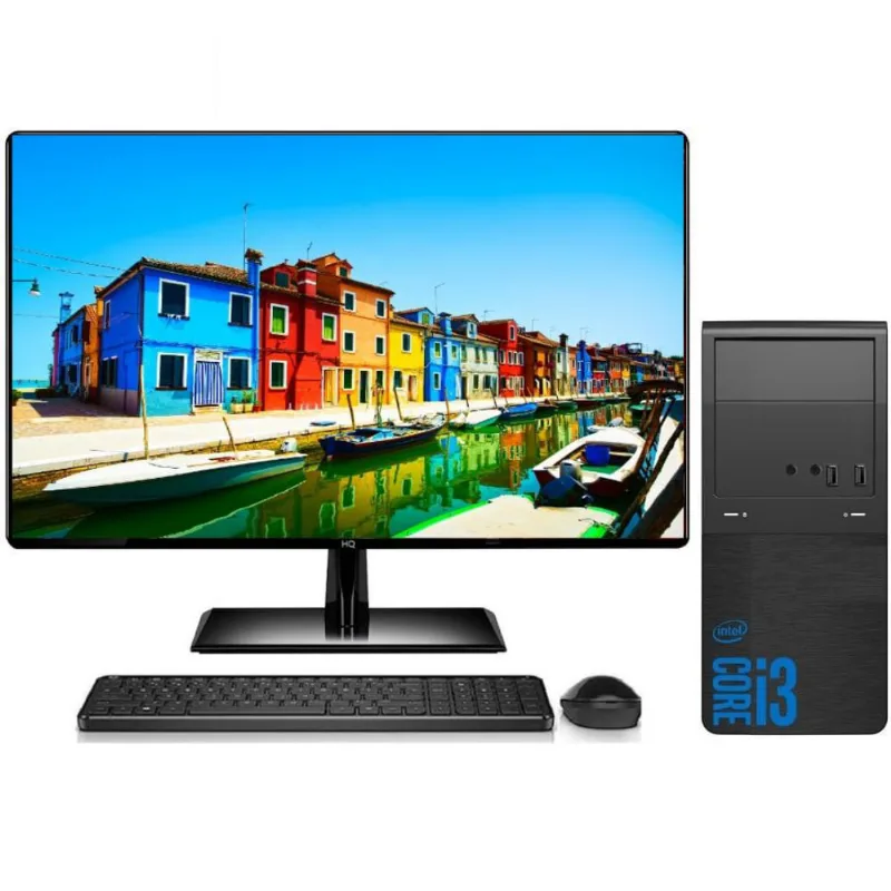 Computador Completo CPU Intel Core i3 4GB SSD 120GB Monitor 17.1" 3green HomeOffice