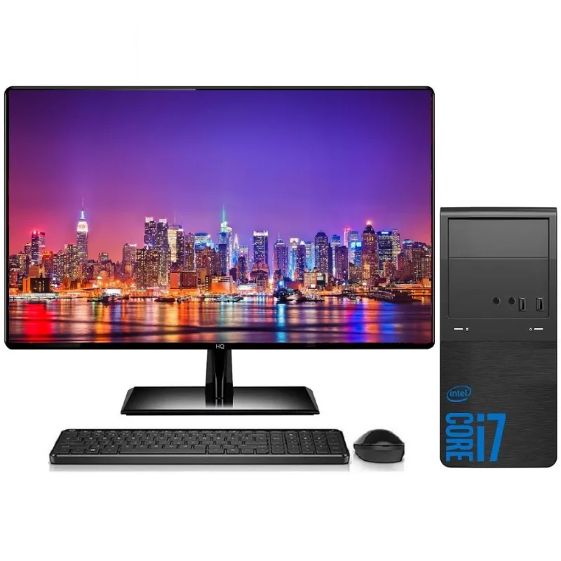 Computador Completo cpu Intel Core i7 16GB ssd 480GB Monitor 17.1 3green HomeOffice