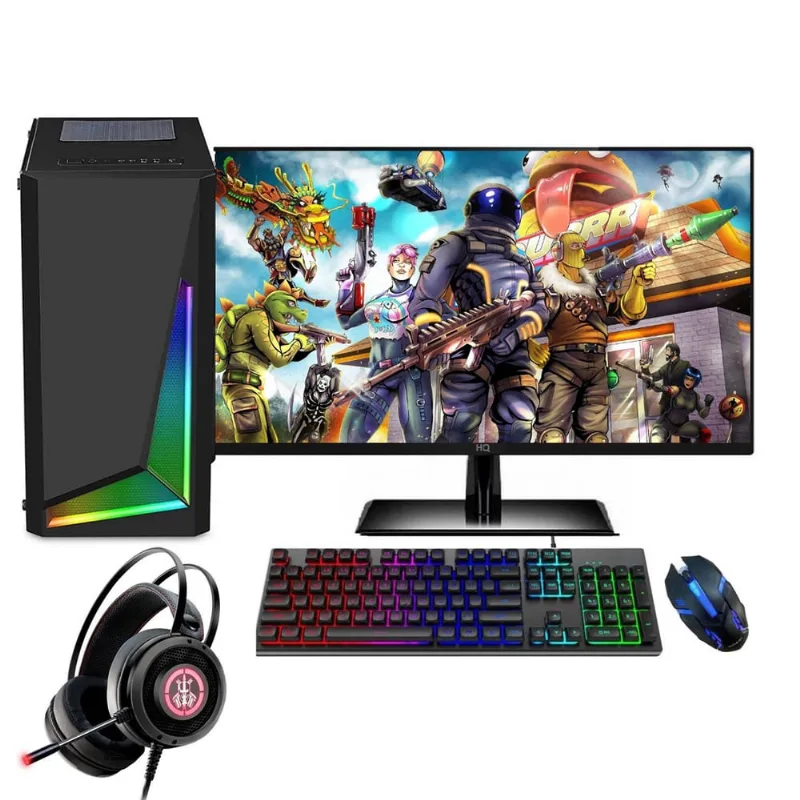 Pc Gamer Completo, Intel Core i7, 16GB, Geforce gt 4GB, ssd 240GB, Fonte 500W, Gabinete rgb, Monitor 75Hz hdmi 19.5, EasyPC Play
