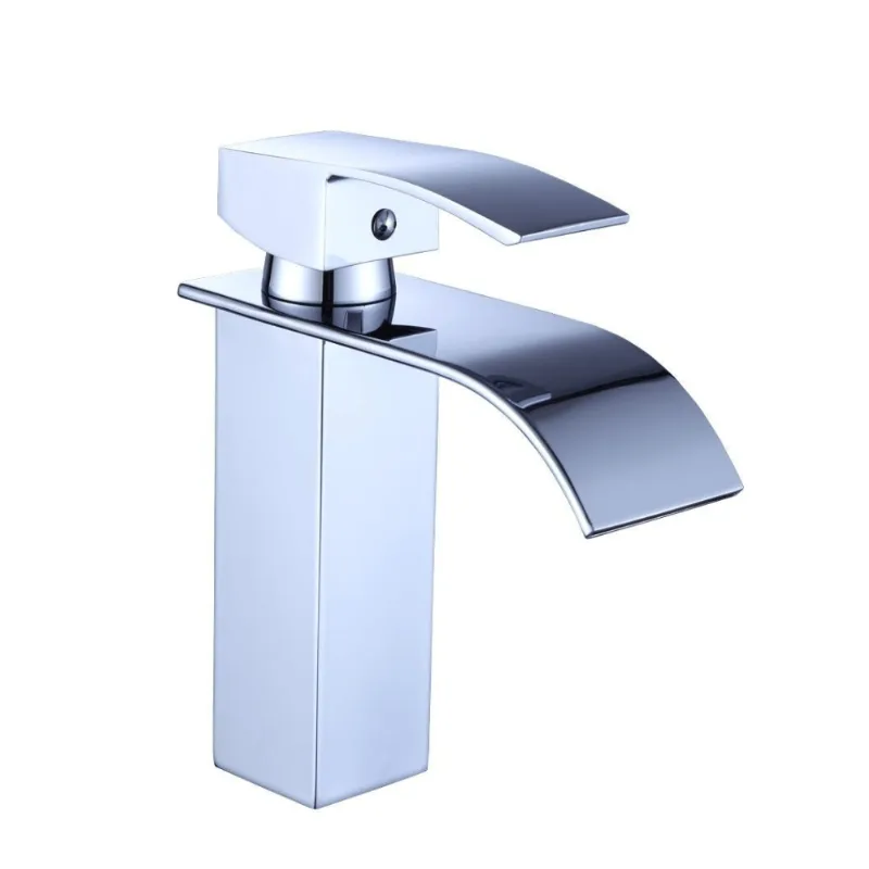Torneira Cascata Baixa com Misturador Monocomando Cromada de Bancada Belcca TCB01C-BL TCB01C-BL
