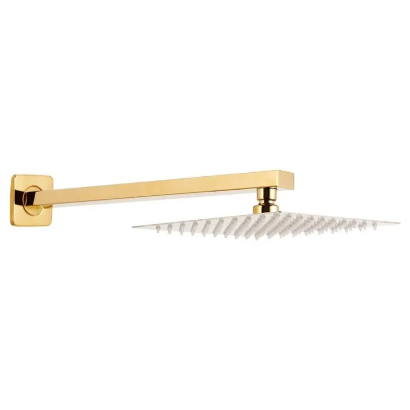 Chuveiro Ducha Slim Quadrado 20x20cm Dourado Belcca - CD001-DR
