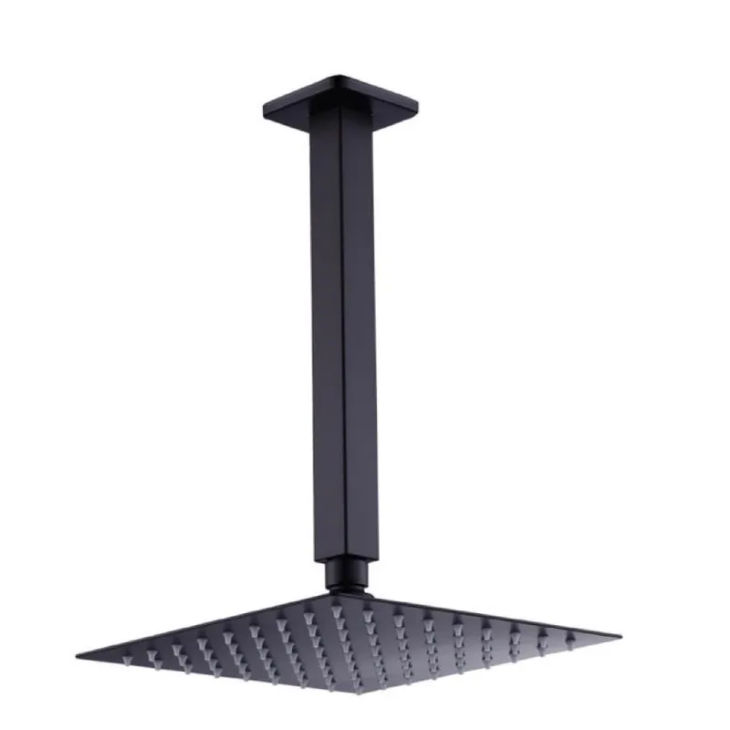Chuveiro Ducha Slim Quadrado de Teto 20x20cm Preto Belcca - CDT01-PT