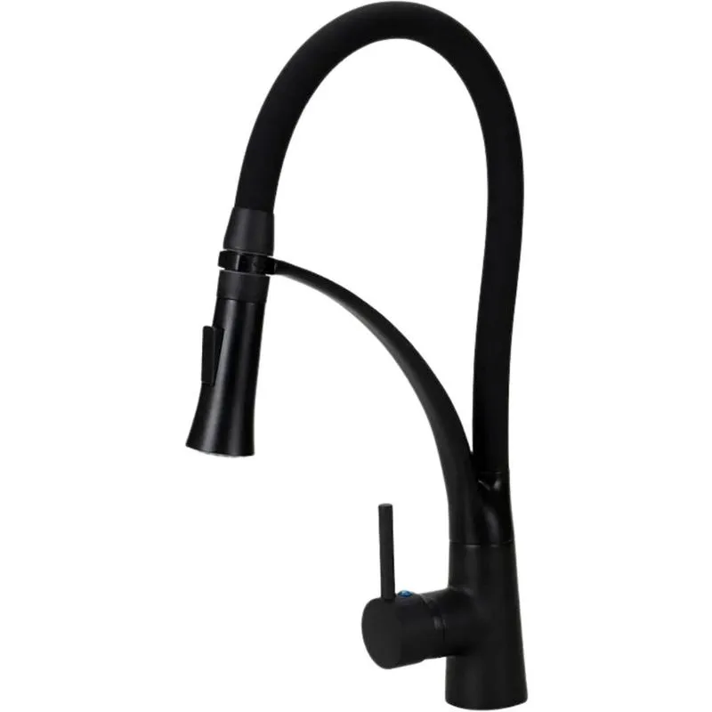 Torneira Gourmet Flexível com Misturador Monocomando Preta de Bancada Belcca TGF01P-BL