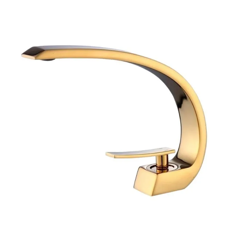 Torneira Luxo Com Misturador Monocomando Dourada De Bancada Belcca Tlm01d-bl