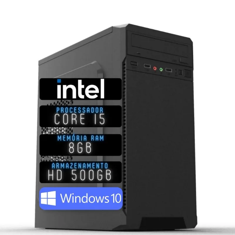 Computador 3green Desktop Intel Core i5 8GB HD 500GB Windows 10 3D-013
