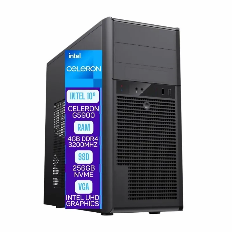 Computador Skill Pro Intel 10ª Geração Celeron G5900 4GB DDR4 SSD 256GB SP-002