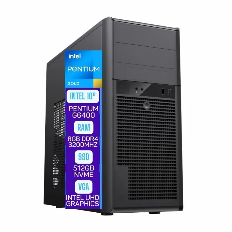Computador Skill Pro Intel 10ª Geração Pentium G6400 8GB DDR4 SSD 512GB SP-008