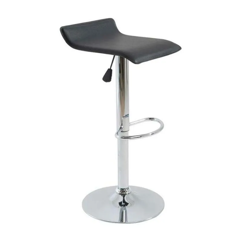 Banqueta Giratória com Base Cromada Fortt Ravena Preta - BGF01-P