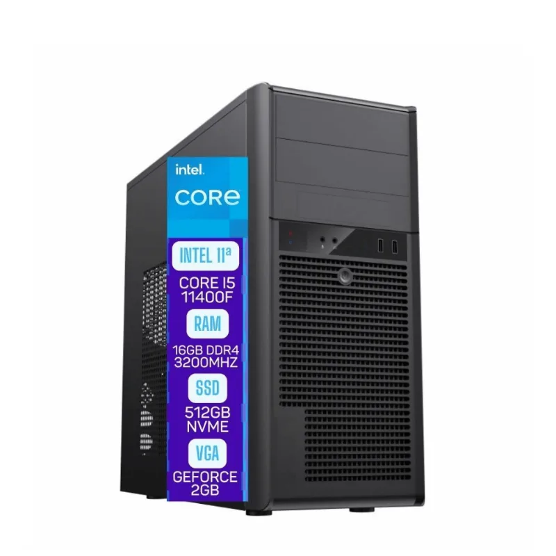 Computador Skill Pro i5 11400F, 8GB, SSD 512GB, Geforce 2GB, Windows 11 Original Microsoft SP-022 Bivolt