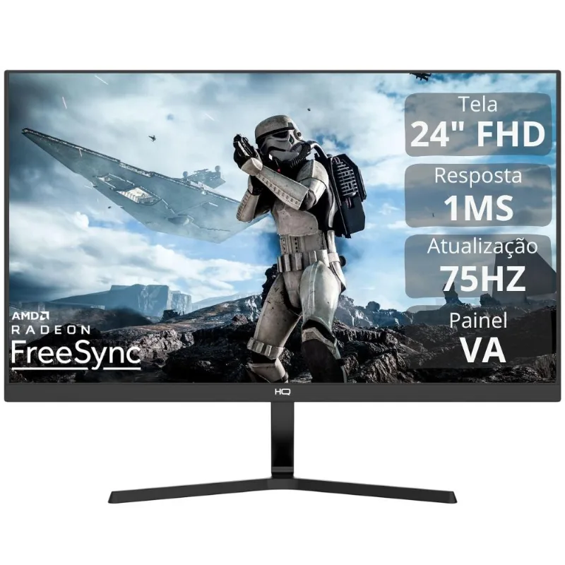 Monitor Gamer HQ 24" 1ms, 75Hz, VA, AMD FreeSync, Full HD, HDMI, Premium GP24V175
