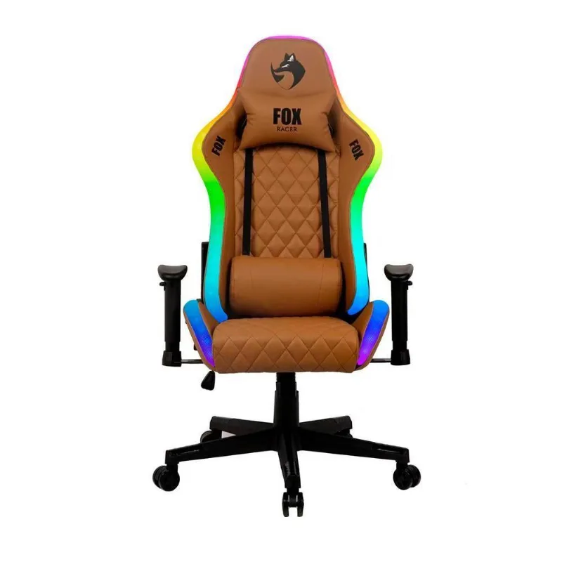 Cadeira Gamer Fox Racer Rgb Com Iluminação Led Marrom Ut-c1583l