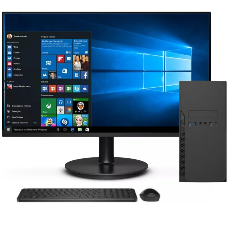 Computador Completo Intel Core I7 16GB SSD 1TB Monitor LED 24" Windows 10 3Green Top 3GT-073